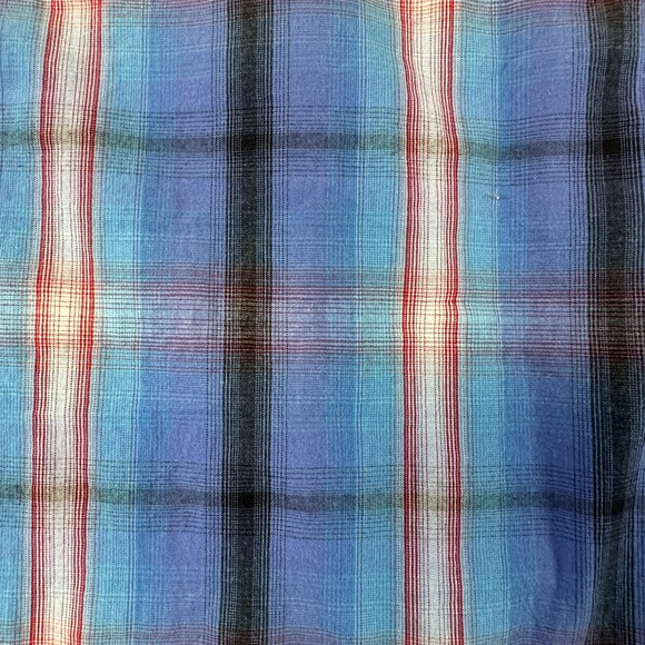 Rafter C Blue and Red Plaid Button Down Western Shirt - Picture 9 of 12